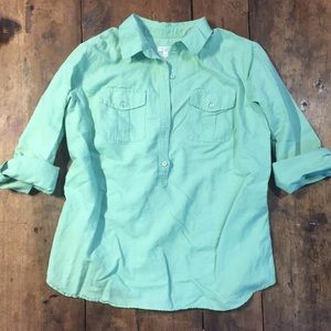 3/4 blouse aqua green color
